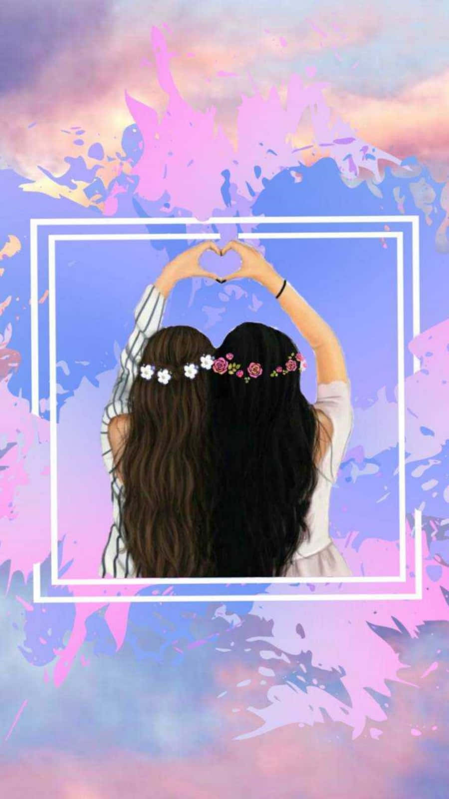 Purple And Pink Cute Bff Picture