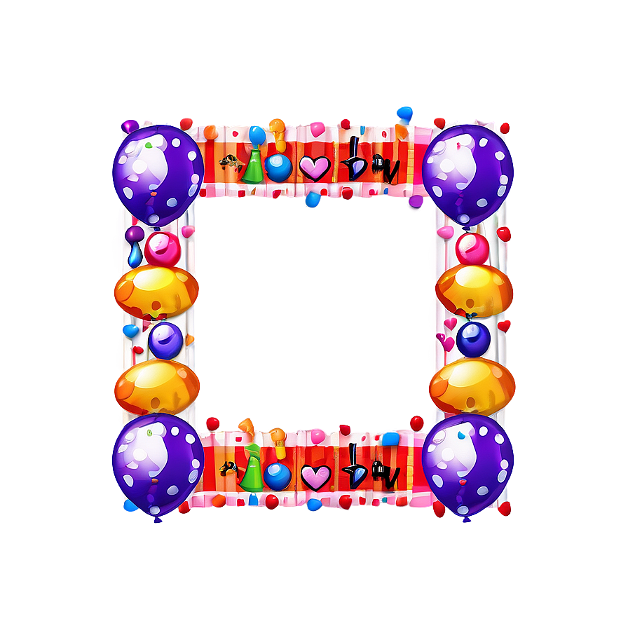 Cute Birthday Border Png Fei25 PNG