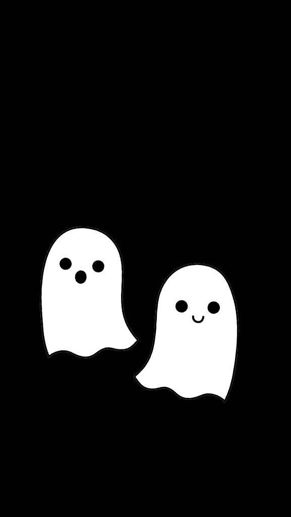 Cute Black And White Aesthetic Halloween Ghosts