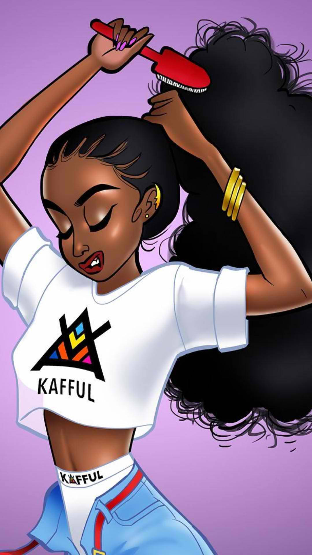 Cute Artwork Black Girl Wallpaper Download  MobCup
