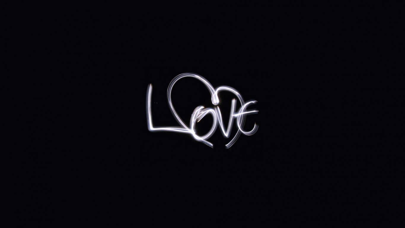 Cute Black Love Text Wallpaper