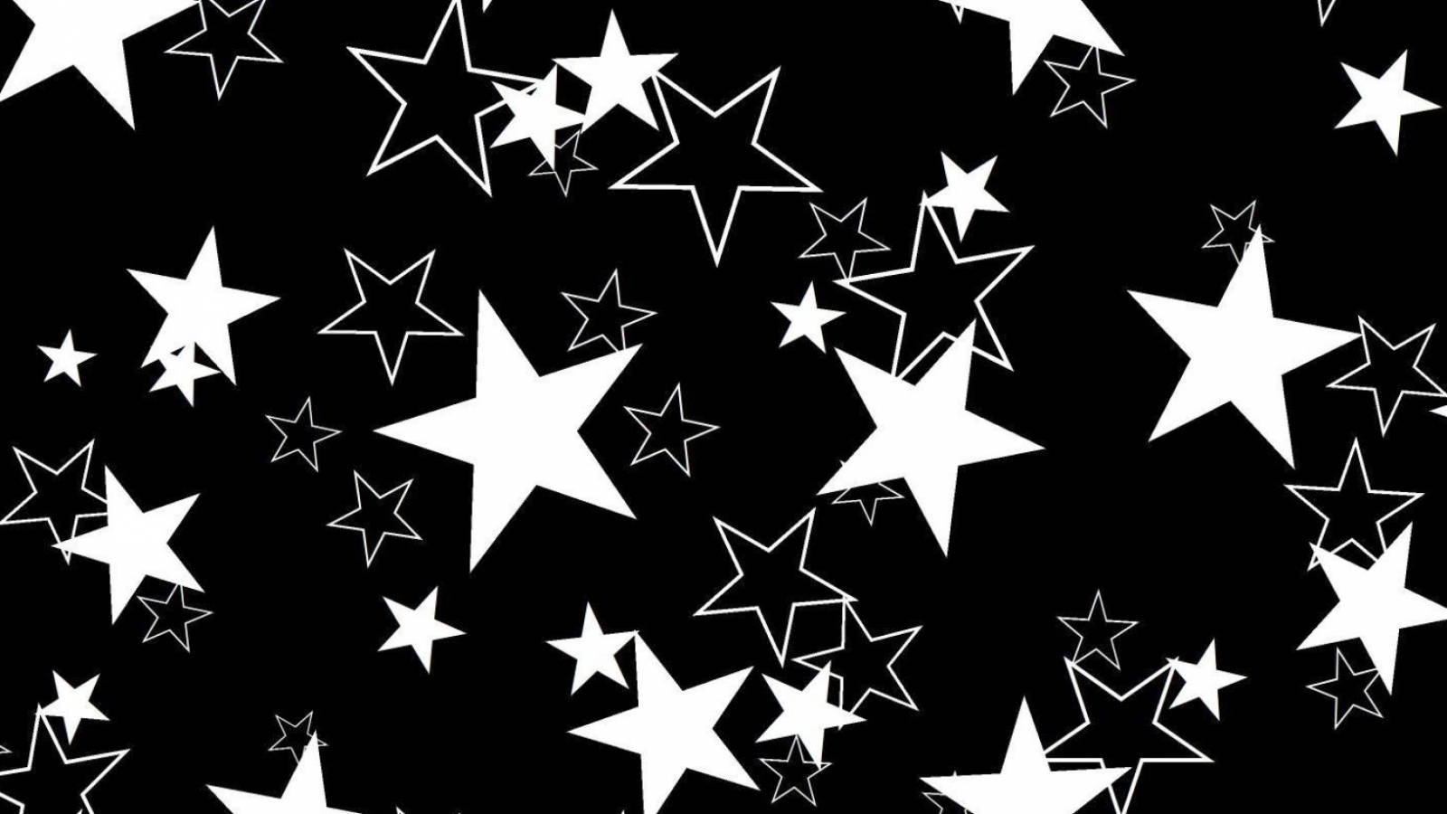 Cute Black Stars Pattern Wallpaper