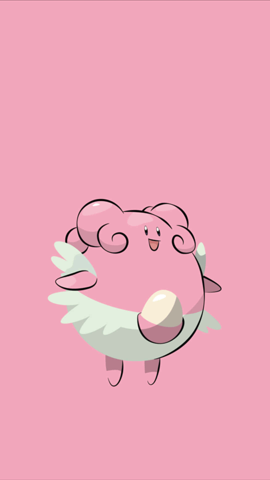 Cute Blissey On Pink Canvas Wallpaper