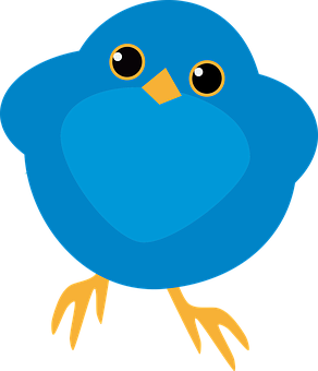 Cute_ Blue_ Bird_ Cartoon PNG