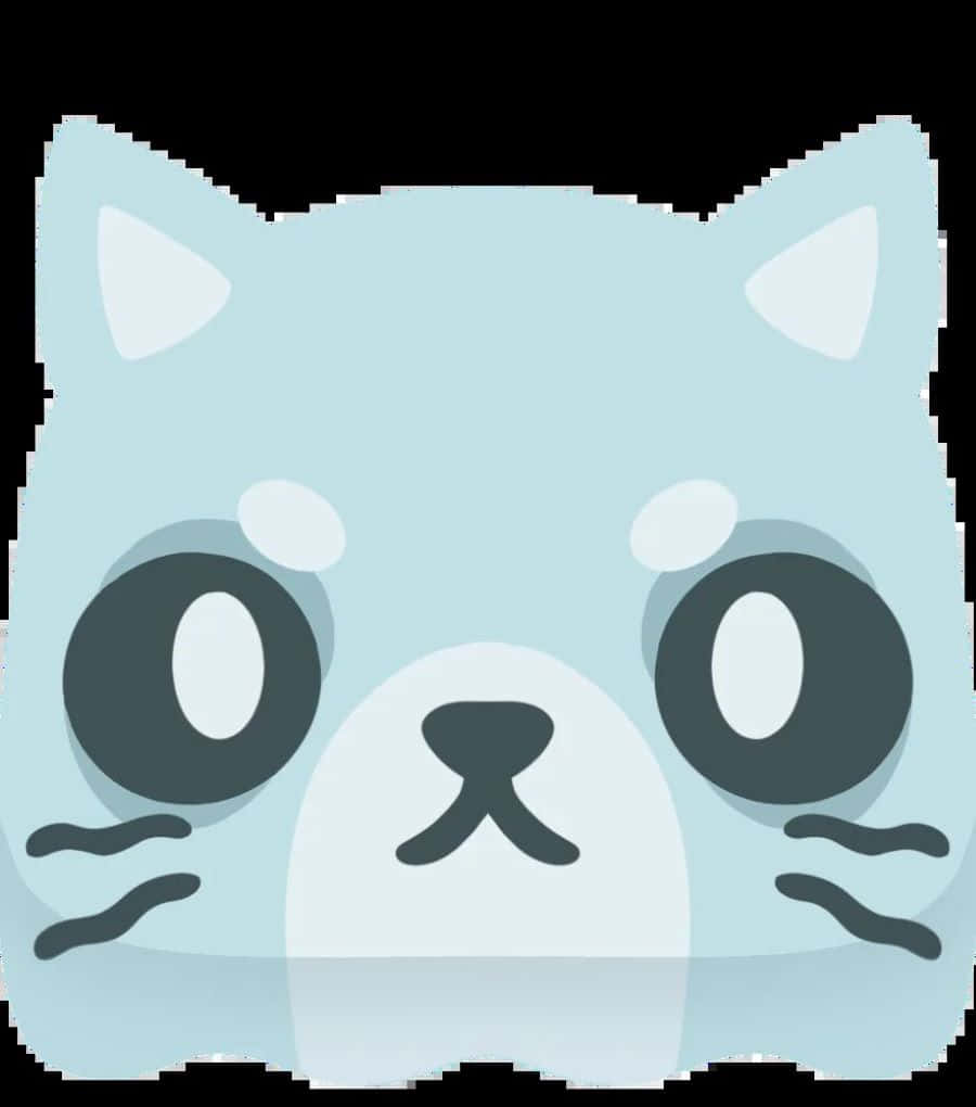 Cute_ Blue_ Cat_ Cartoon Wallpaper