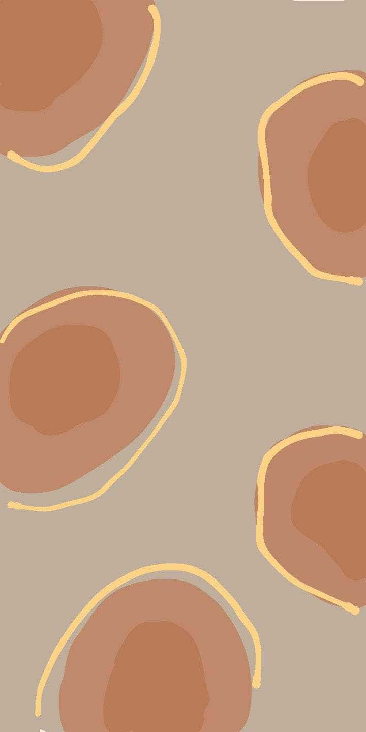 A Pattern Of Circles On A Beige Background Wallpaper