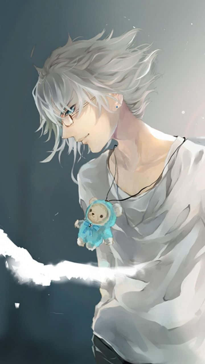 "A Fun-Loving Cute Boy Anime Character Enjoying Every Moment" Wallpaper