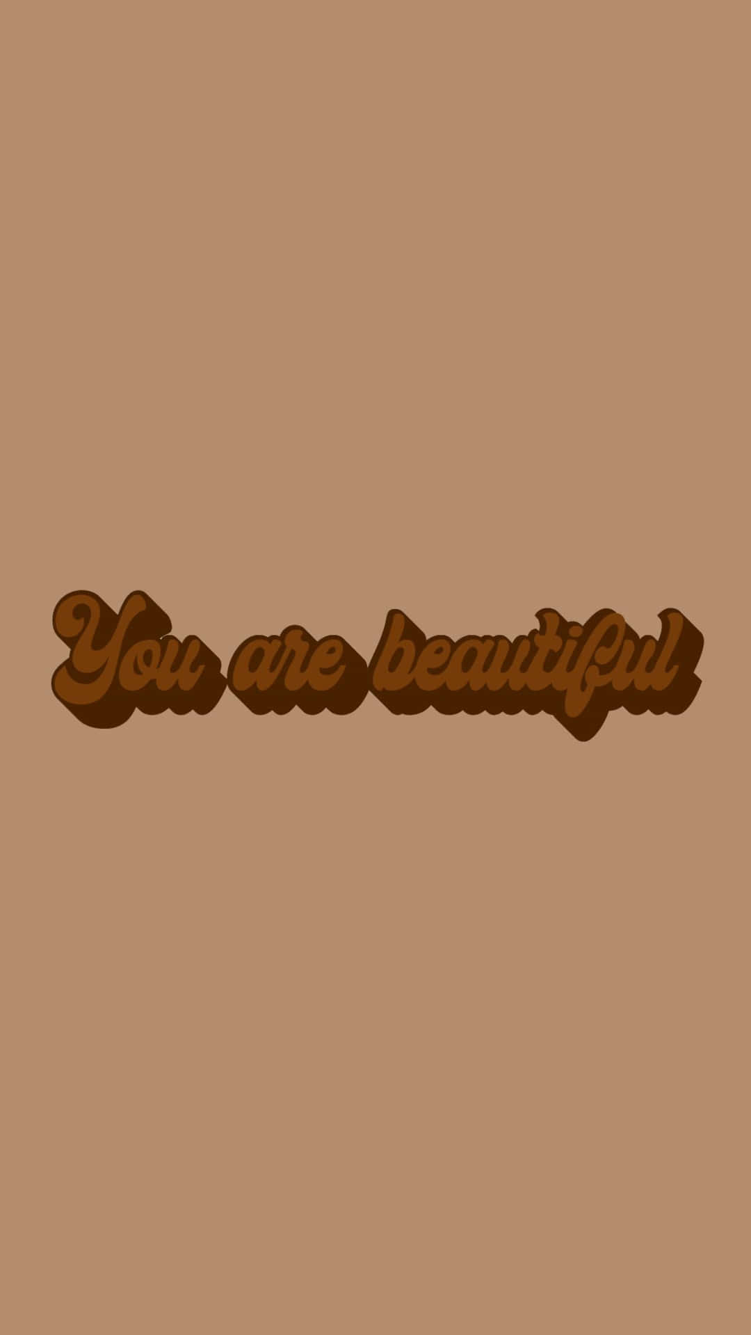 Cute Brown Aesthetic Inspirational Quote Wallpaper