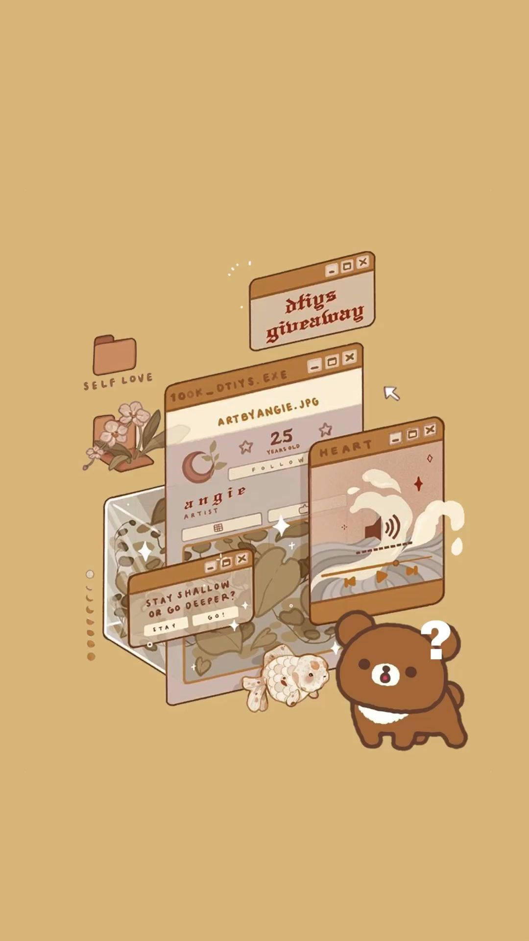 Cute Brown Bear Background