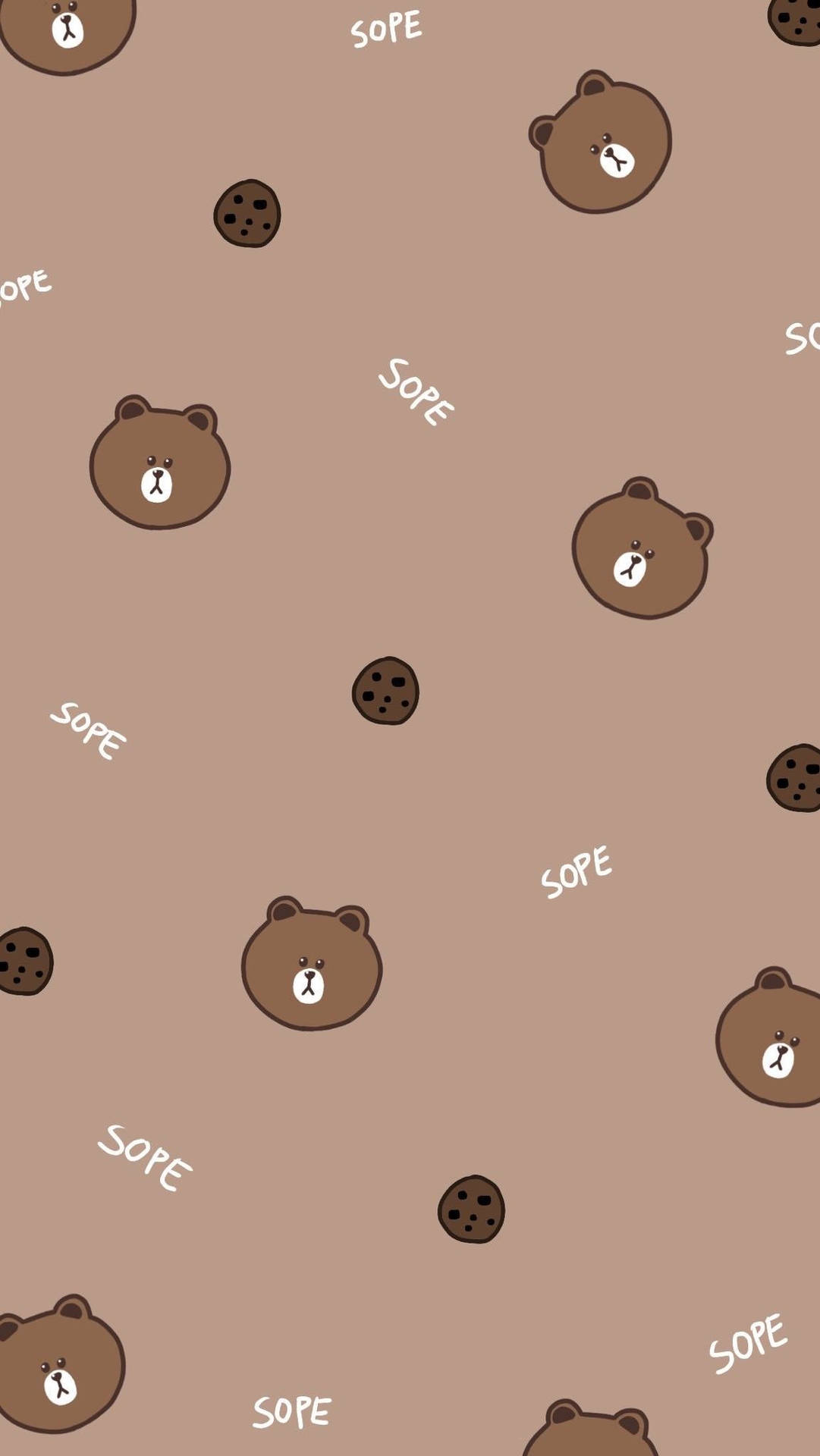 Download Adorable Brown Korean Bear Portrait Wallpaper ...