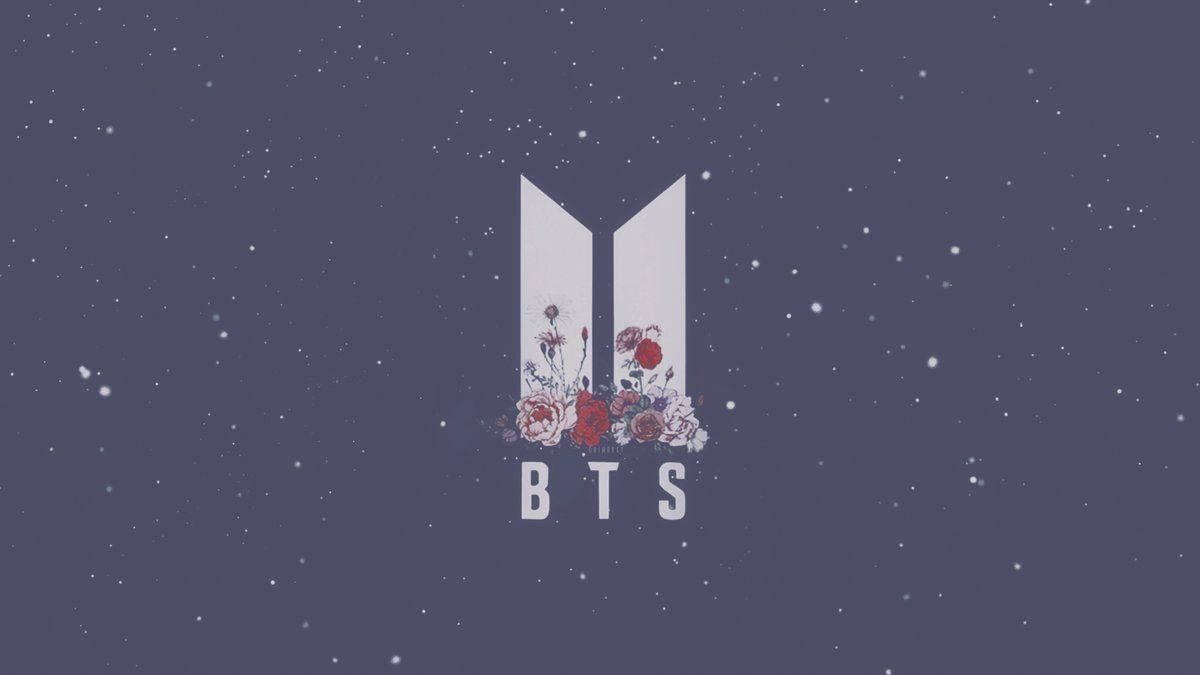 Cute Bts Drawing Logo Background