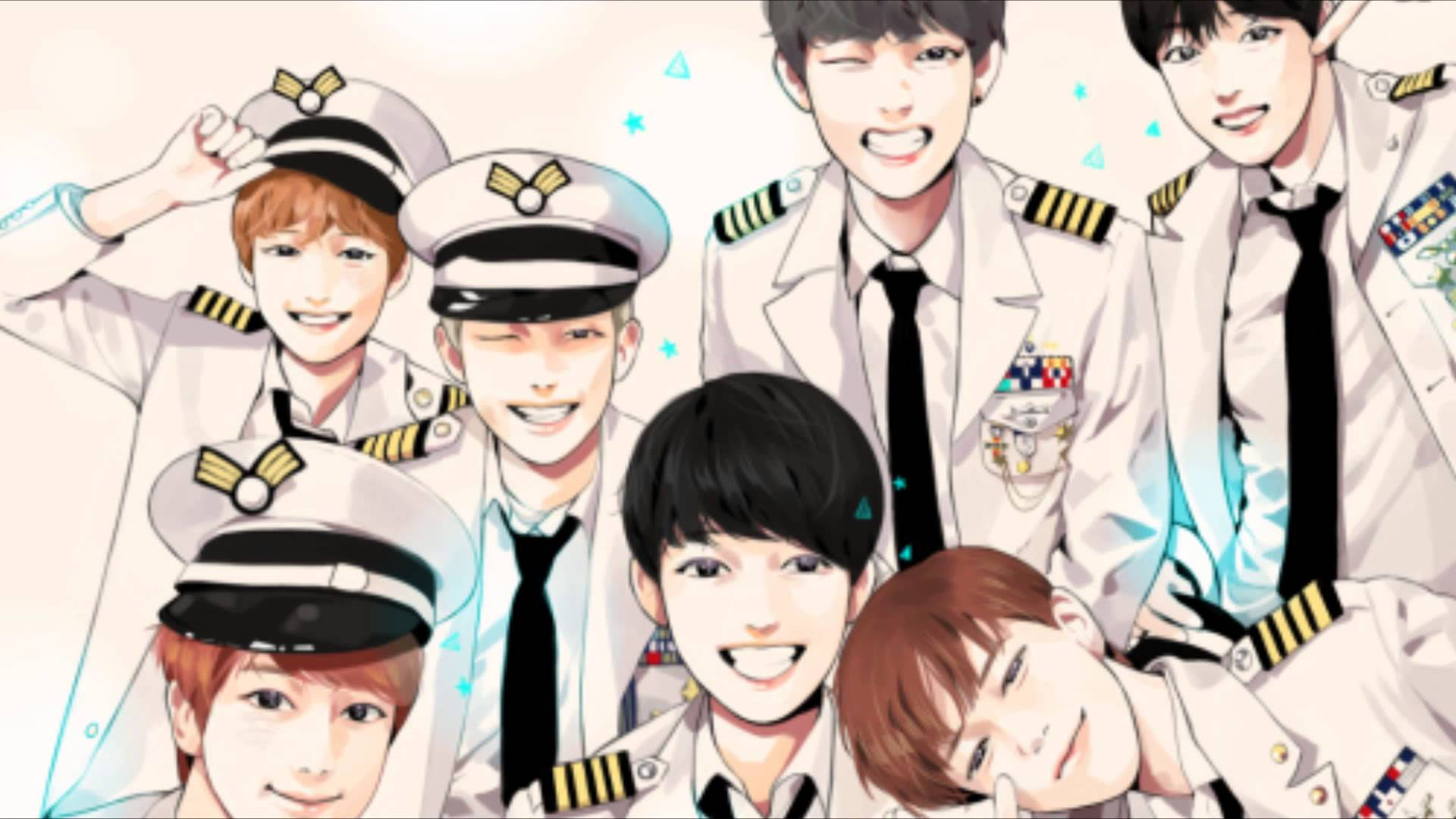 Download Cute Bts Drawing Sailor Wallpaper 