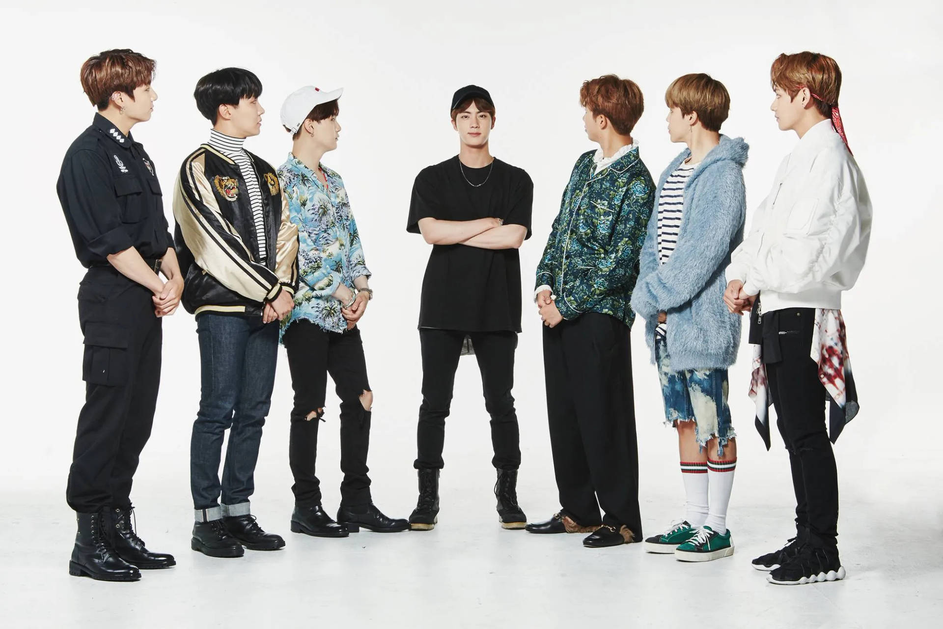 Cute Bts Group Formation With Jin In The Center