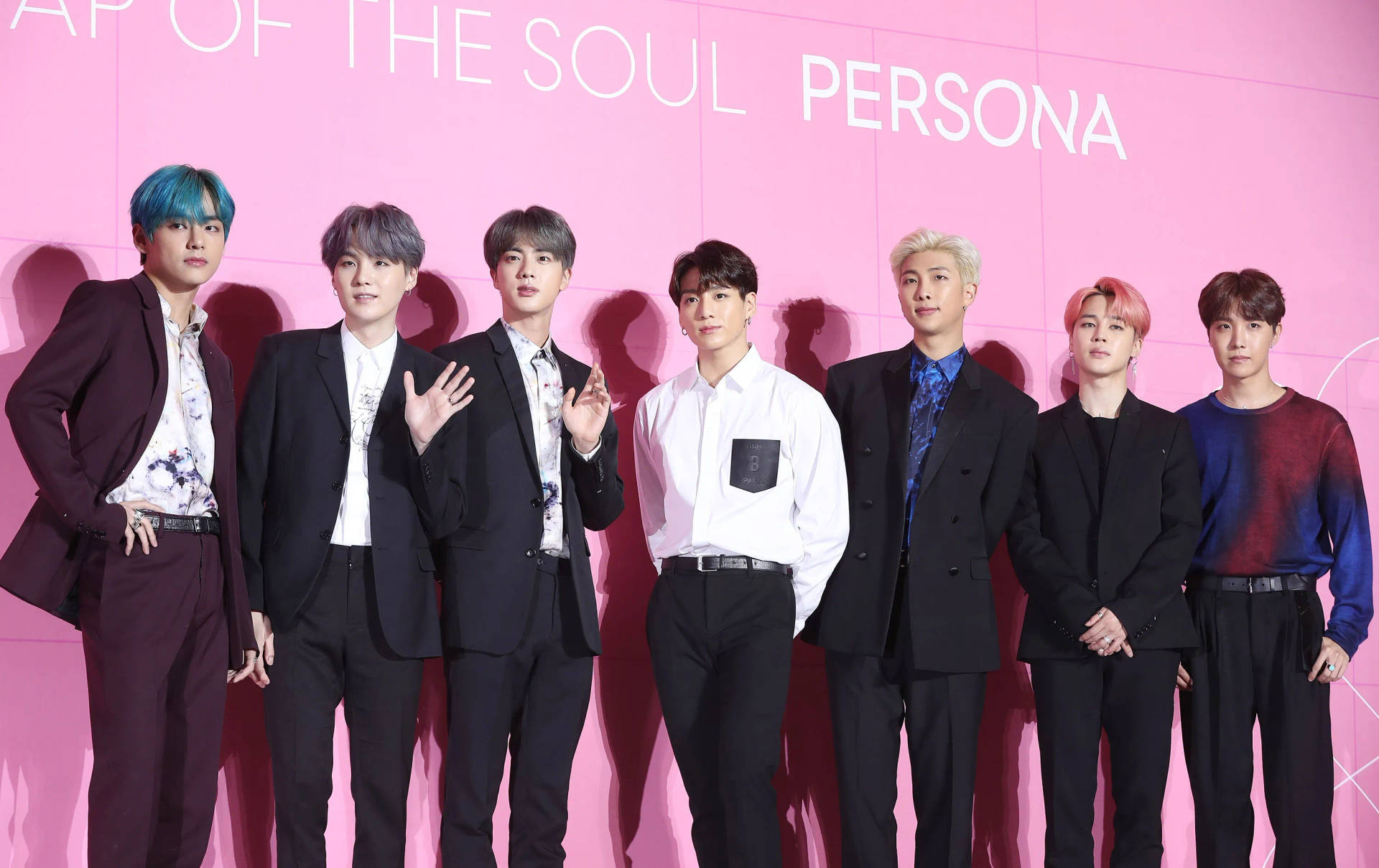 Sød BTS gruppe på scenen til Map Of The Soul promoteres Wallpaper