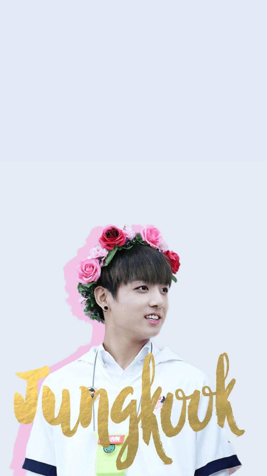 Cute Bts Jungkook In Pink Flower Crown