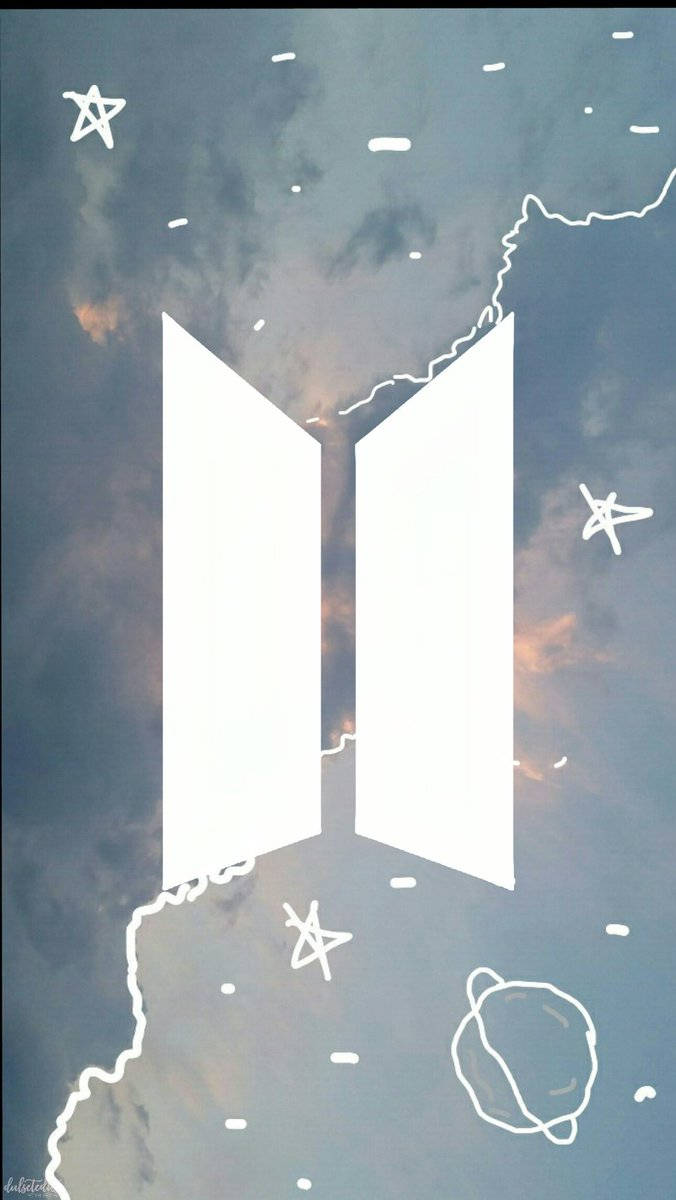 Cute BTS Logo Graphic Wallpaper
