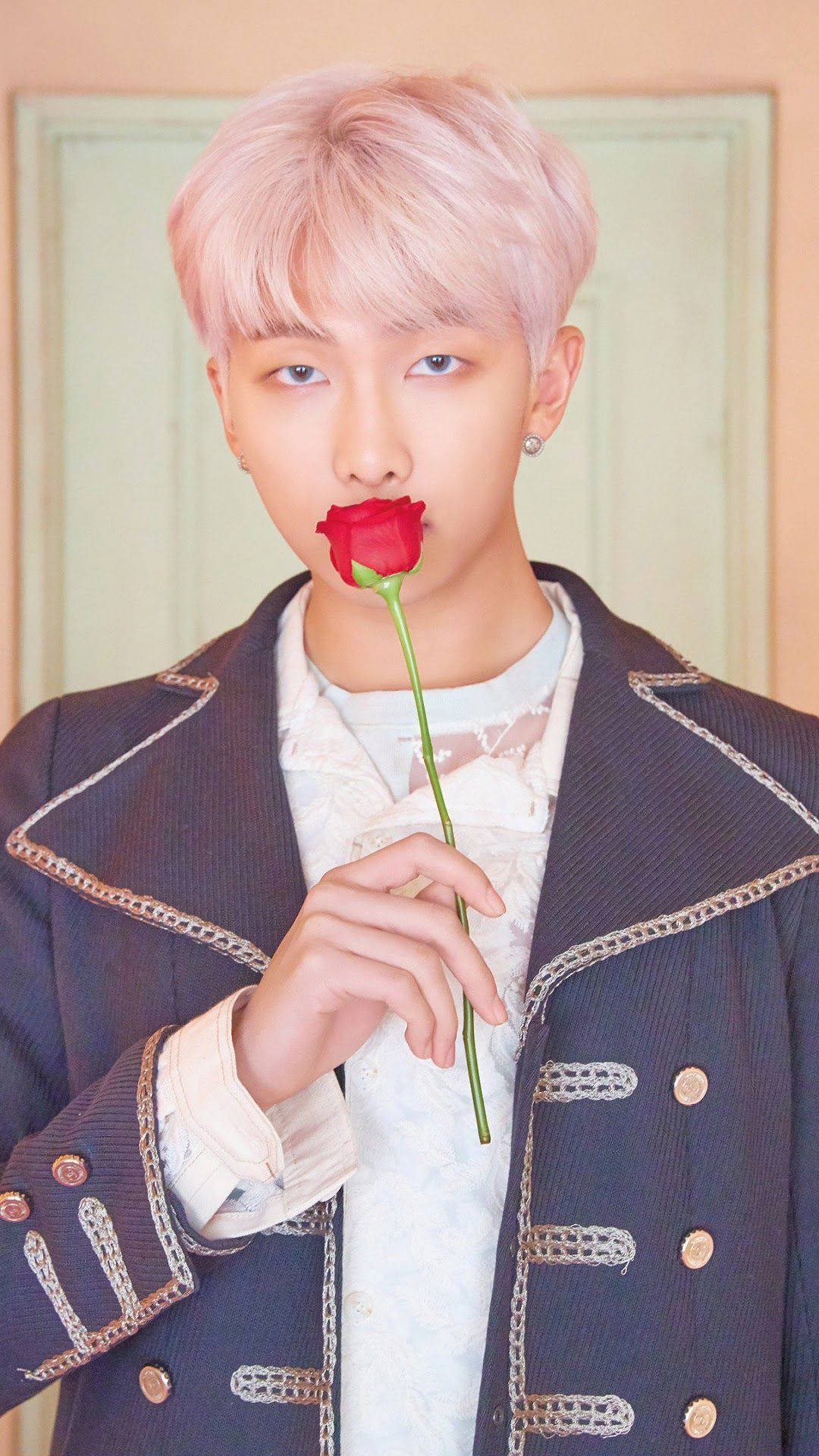 Cute Bts Rm With Rose Wallpaper