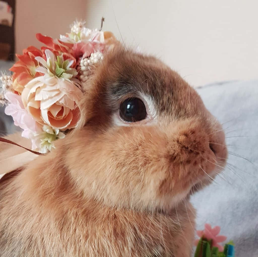 Cute Bunny Flower Picture