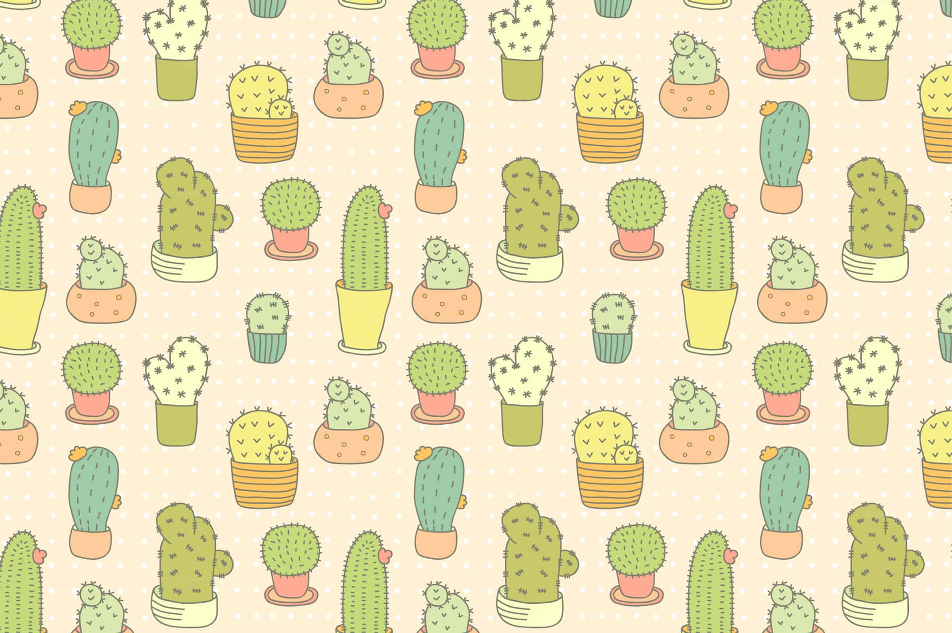 Et sødt og dejligt lille kaktus i dets naturlige miljø, perfekt til at lyse op i ethvert rum. Wallpaper