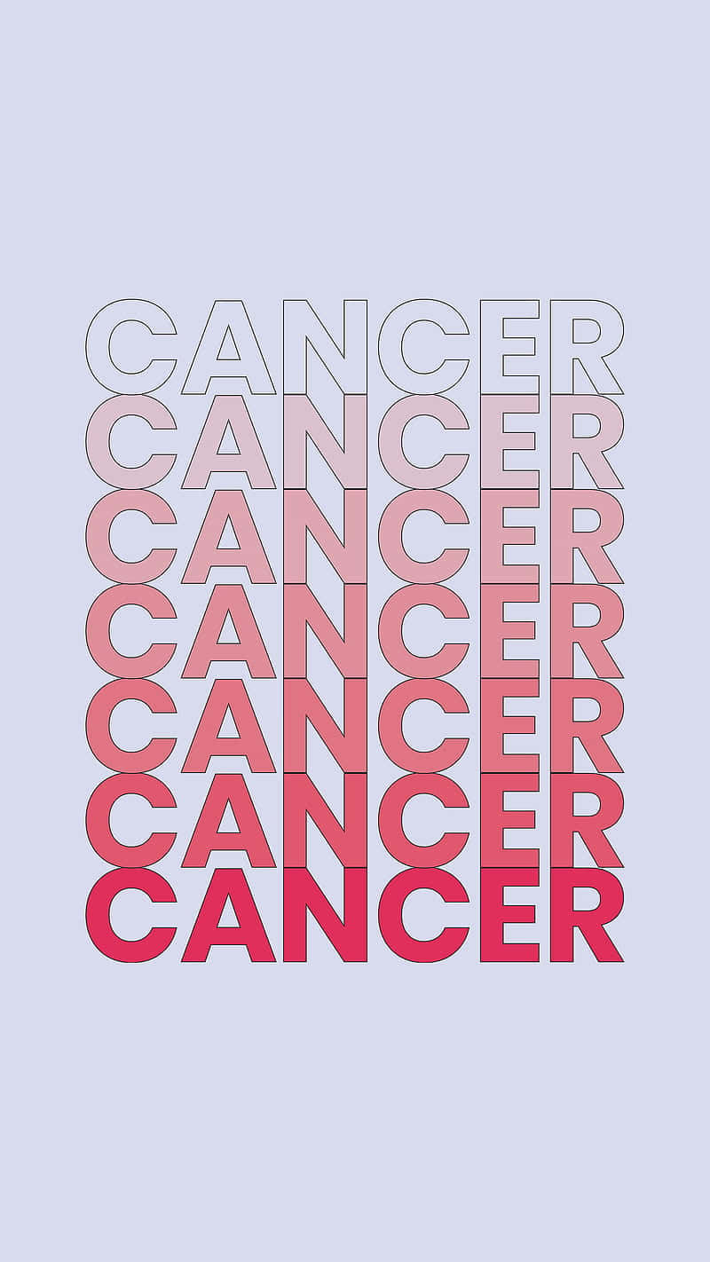 Cute Cancer Zodiac Sign Basic Lettering Wallpaper