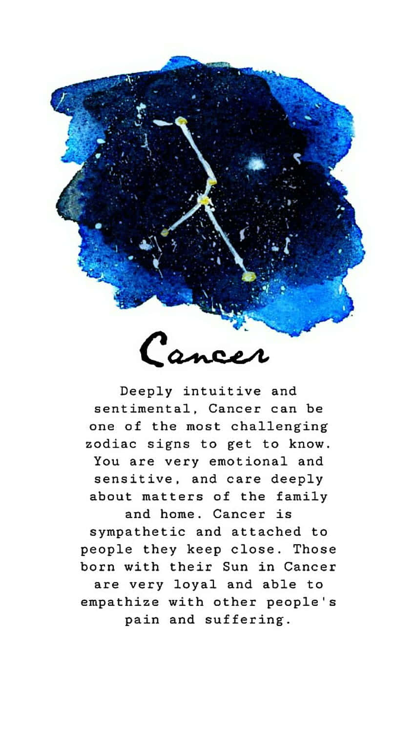 Cute Cancer Zodiac Sign Characteristic Description Wallpaper