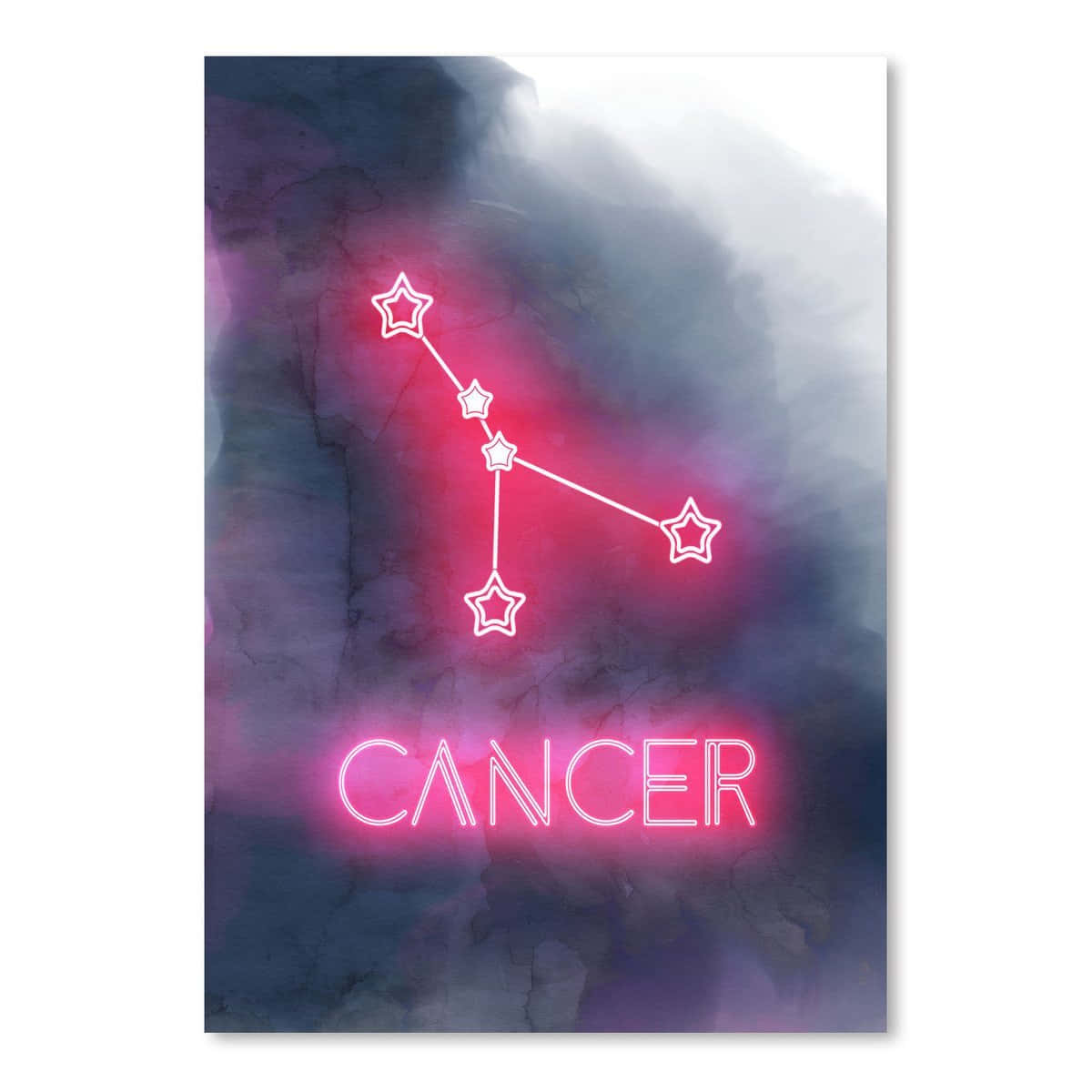 Süßessternzeichen Krebs In Neon Wallpaper