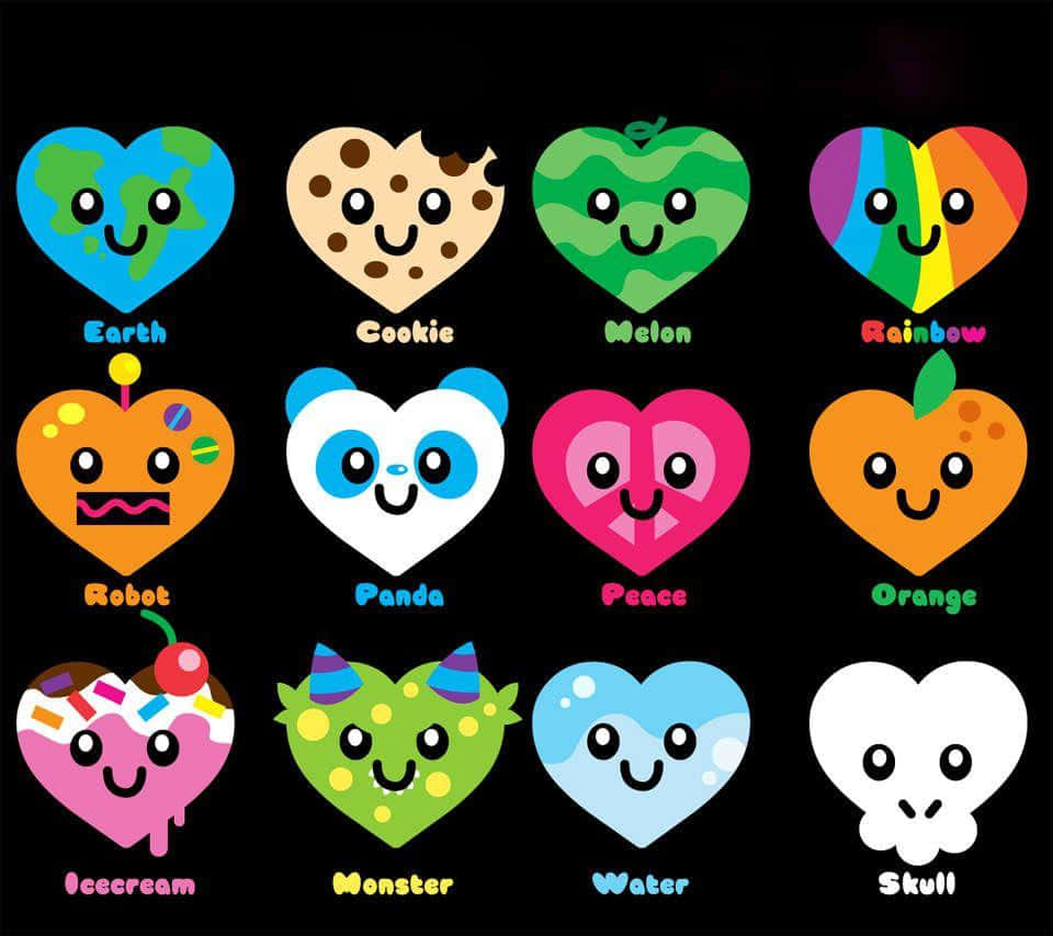 Cute Candy Hearts Styles Wallpaper
