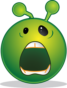 Cute Cartoon Alien Graphic PNG