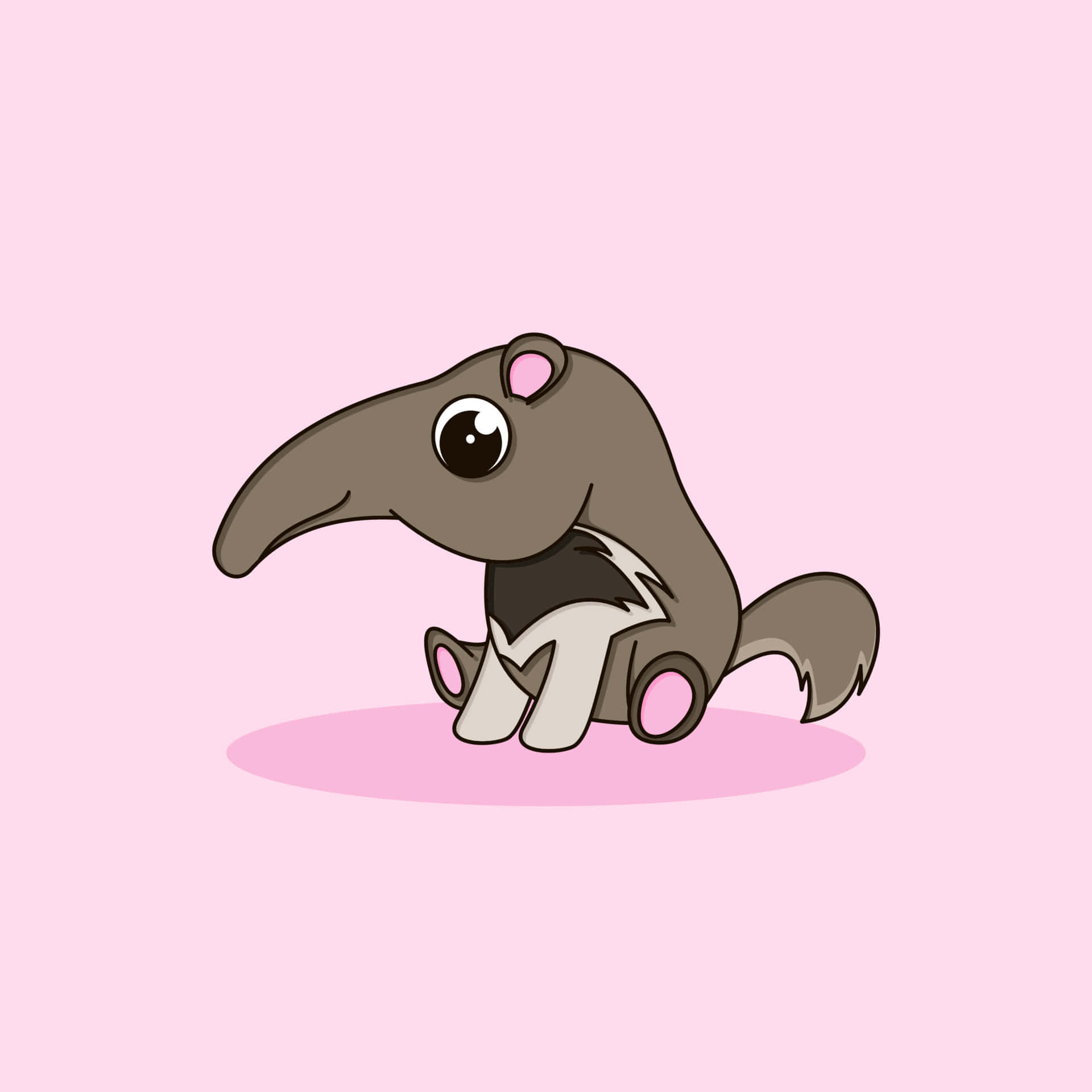 Download Cute Cartoon Anteater Wallpaper | Wallpapers.com