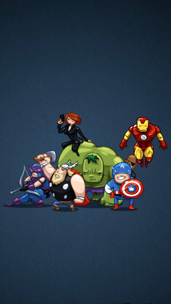 Cute Cartoon Avengers Phone