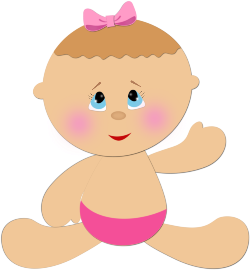 Cute Cartoon Baby Girl PNG