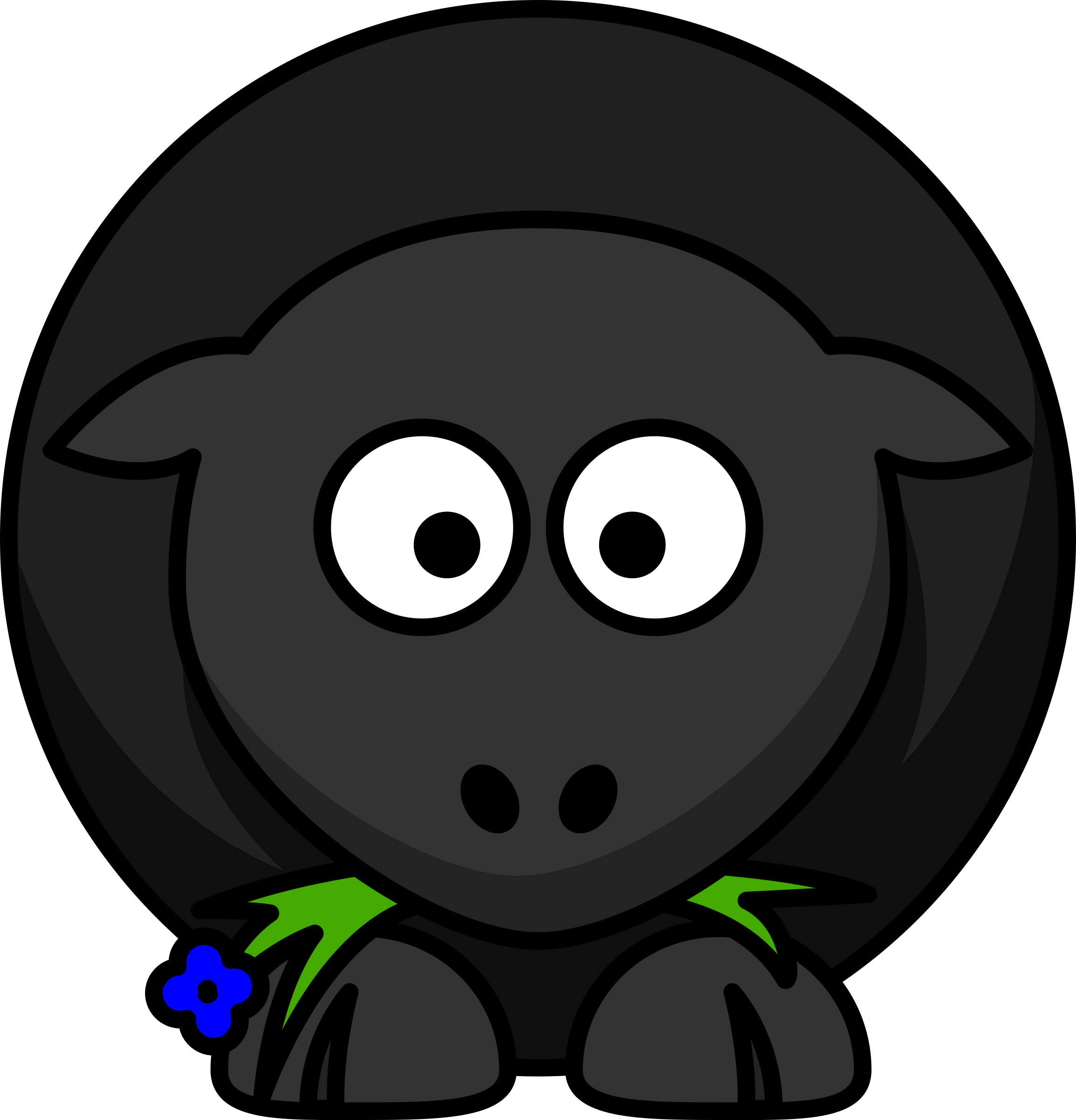 Download Cute Cartoon Black Sheep | Wallpapers.com