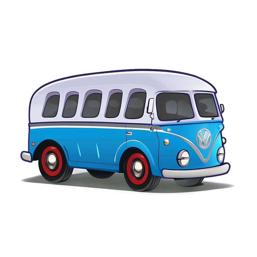 Cute Cartoon Bus Design Png 06272024 PNG