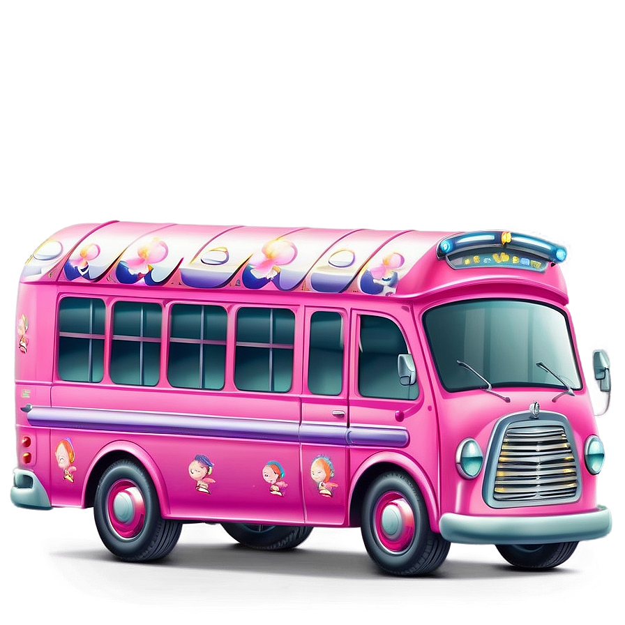 Cute Cartoon Bus Design Png Qut39 PNG