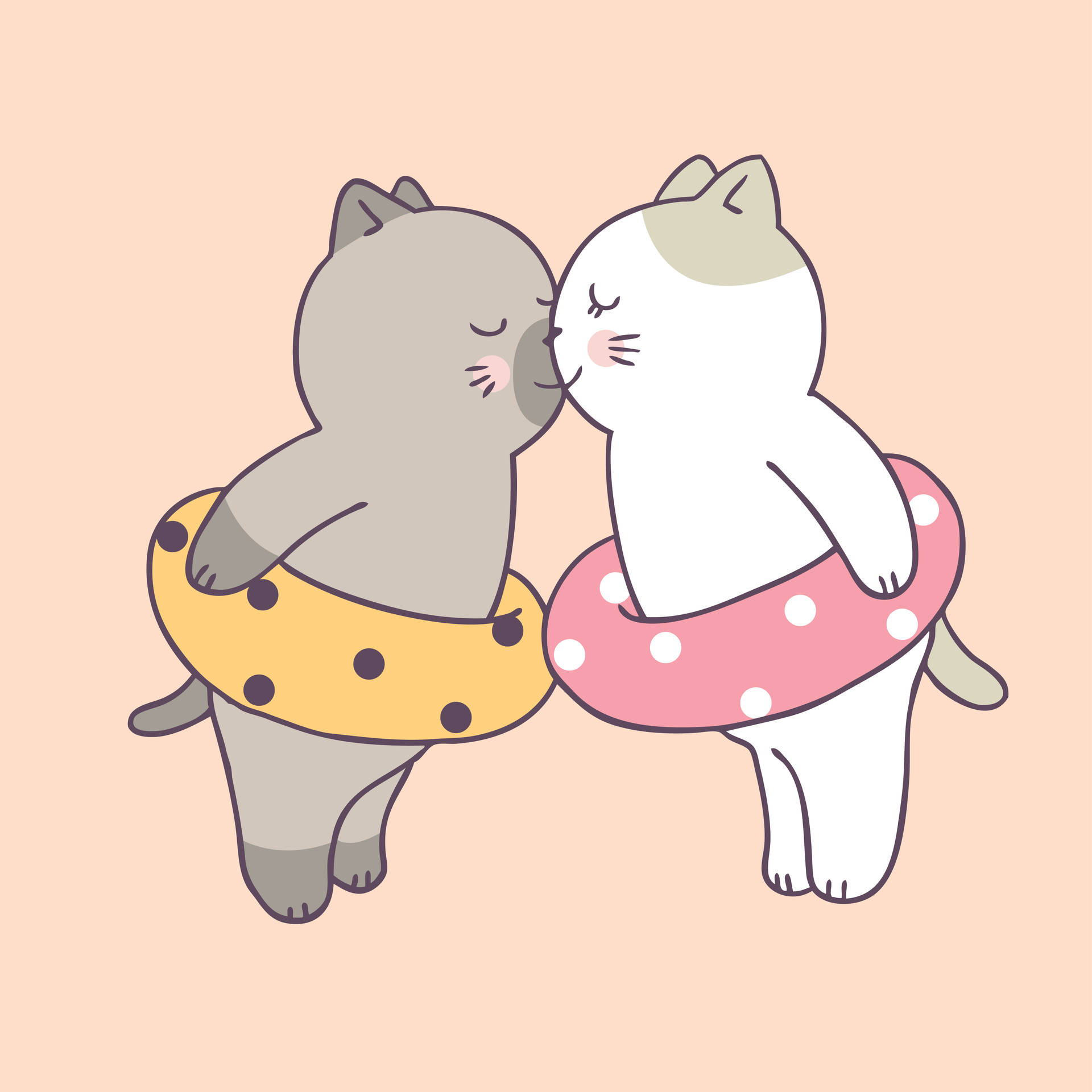Couple Cat Background Wallpaper Image For Free Download - Pngtree