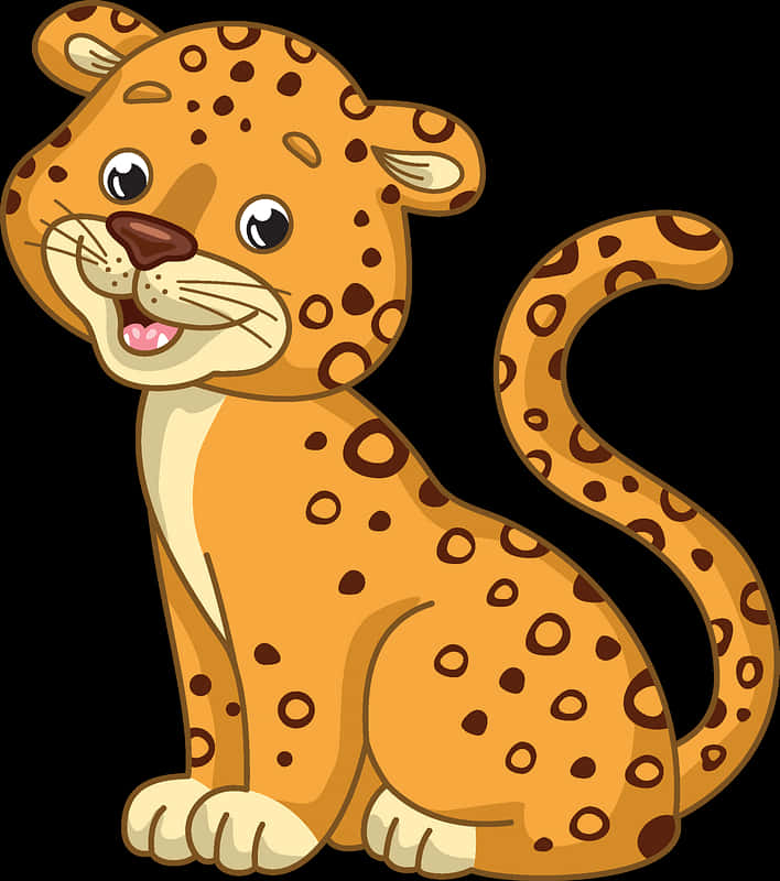 Cute Cartoon Cheetah PNG