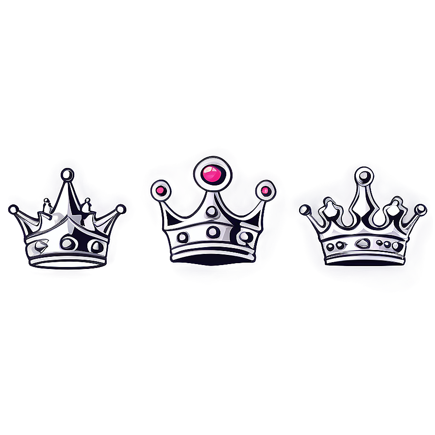 Cute Cartoon Crown Drawing Png 06132024 PNG