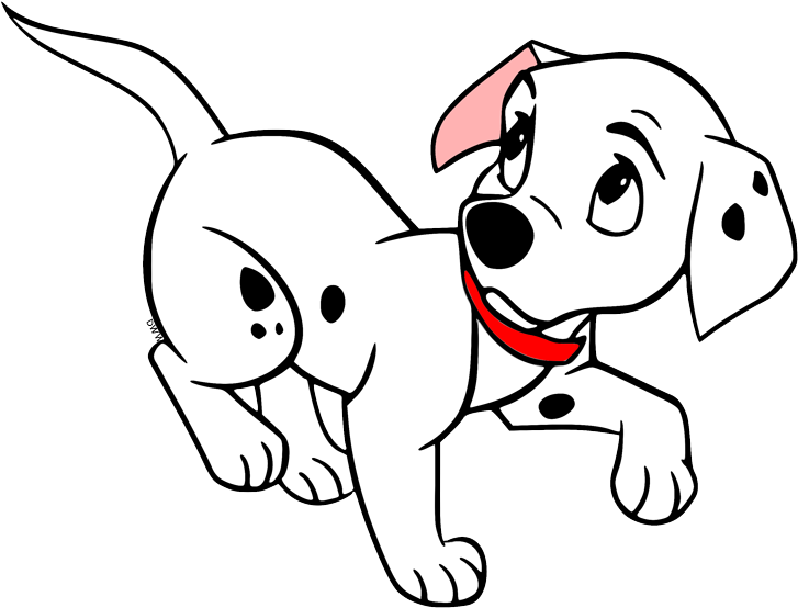 Cute Cartoon Dalmatian Puppy PNG