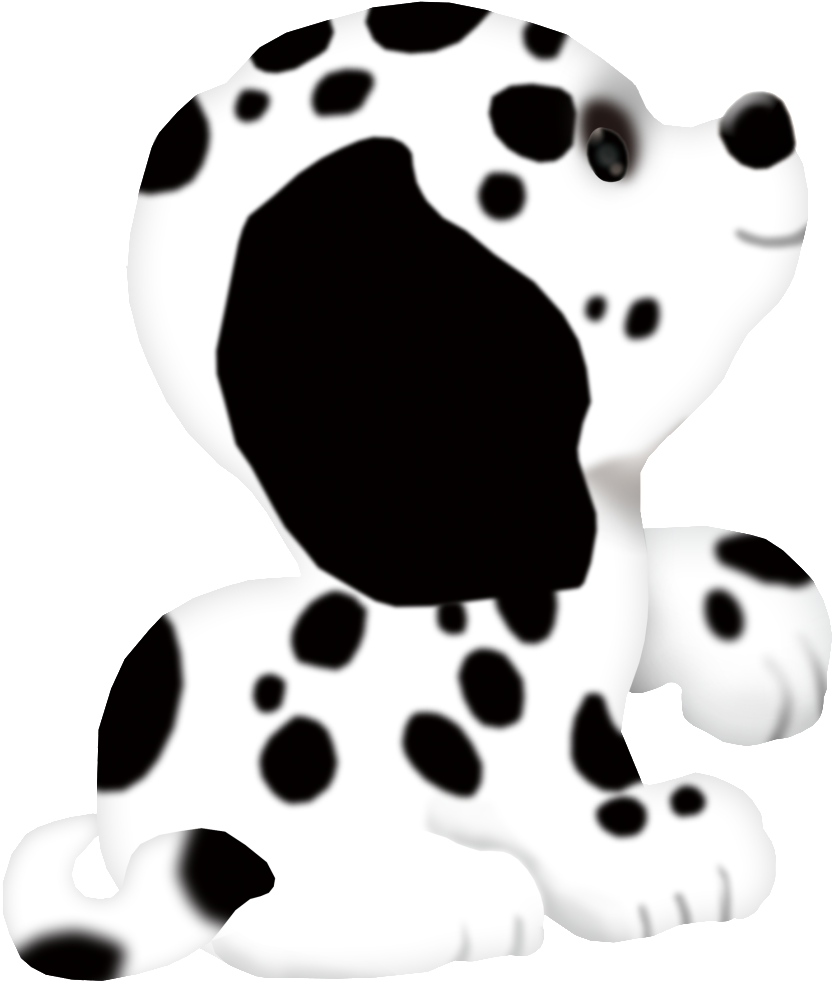 Cute Cartoon Dalmatian Puppy PNG