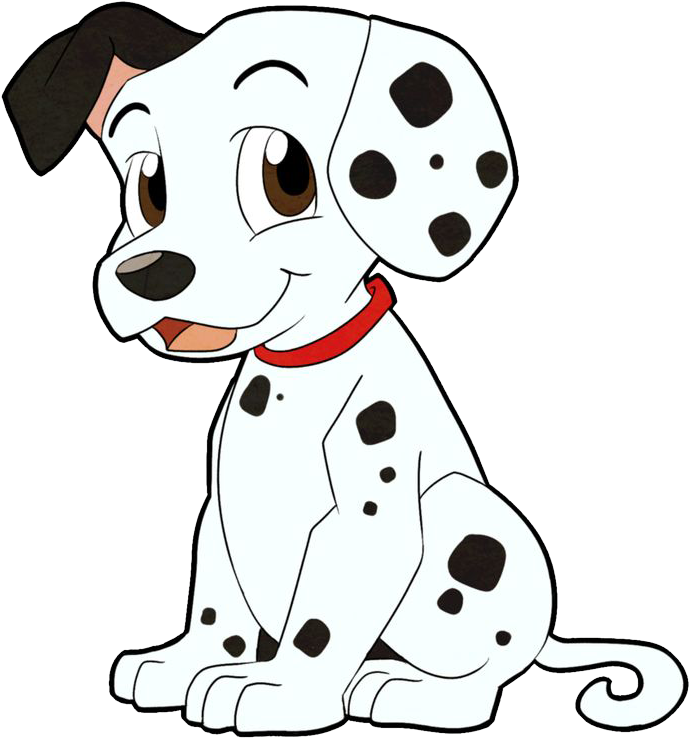 Cute Cartoon Dalmatian Puppy PNG