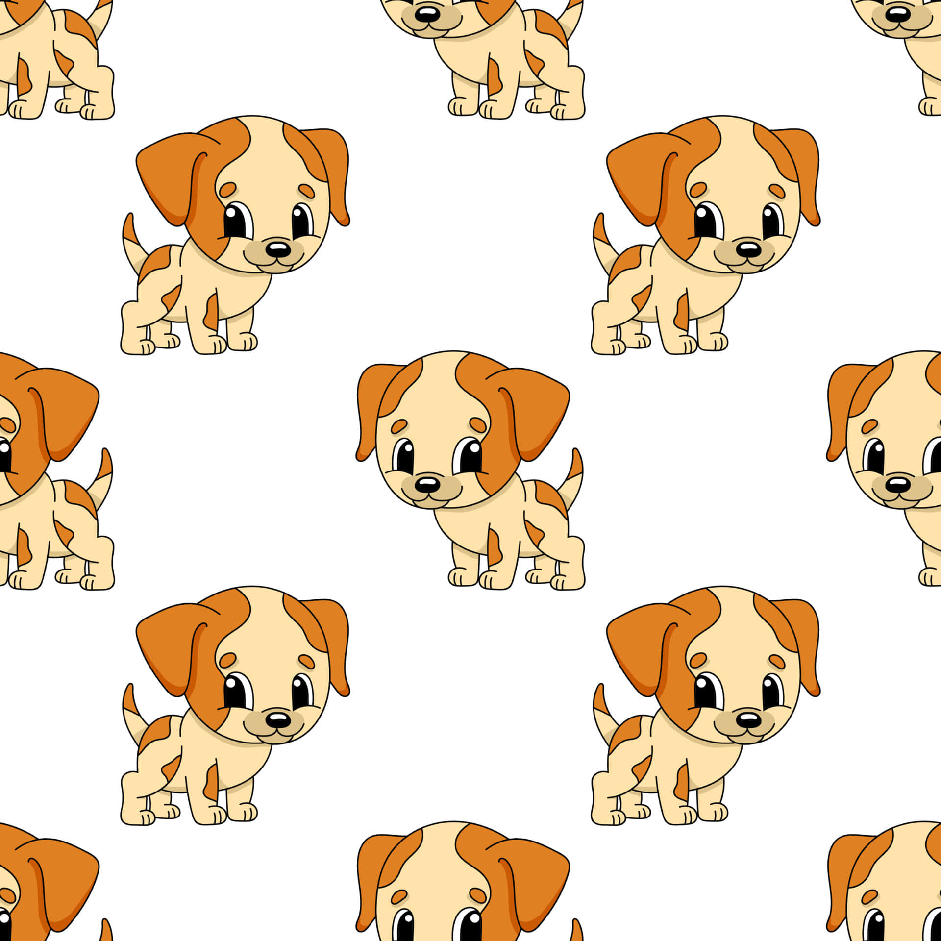 A happy cartoon dog with its tongue out enjoying life Wallpaper