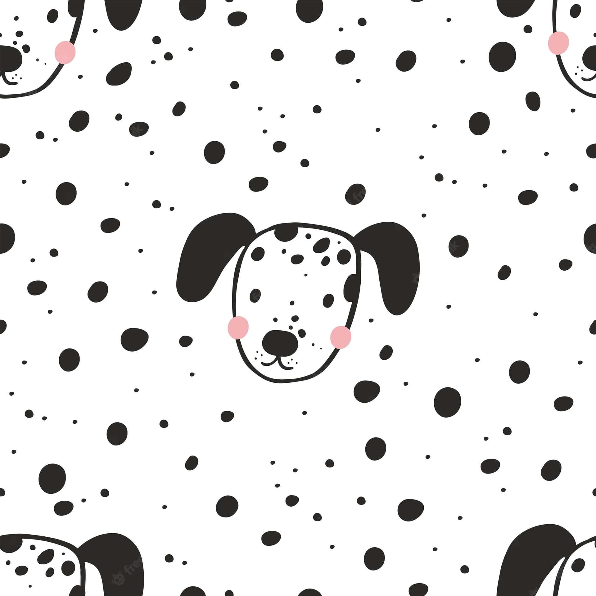 Dalmatian Dog Seamless Pattern Wallpaper