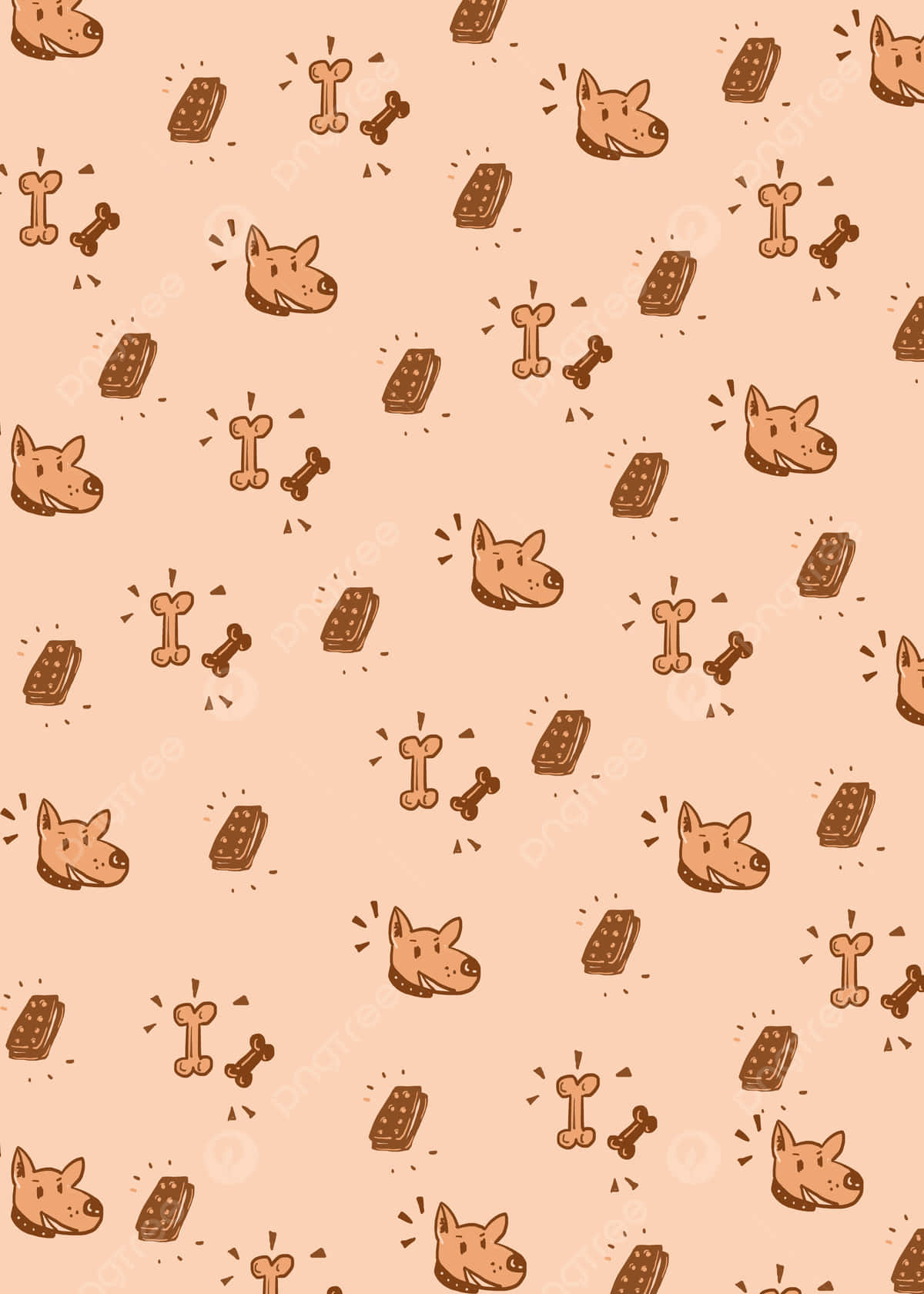 Et mønster med en hund og en kat Wallpaper