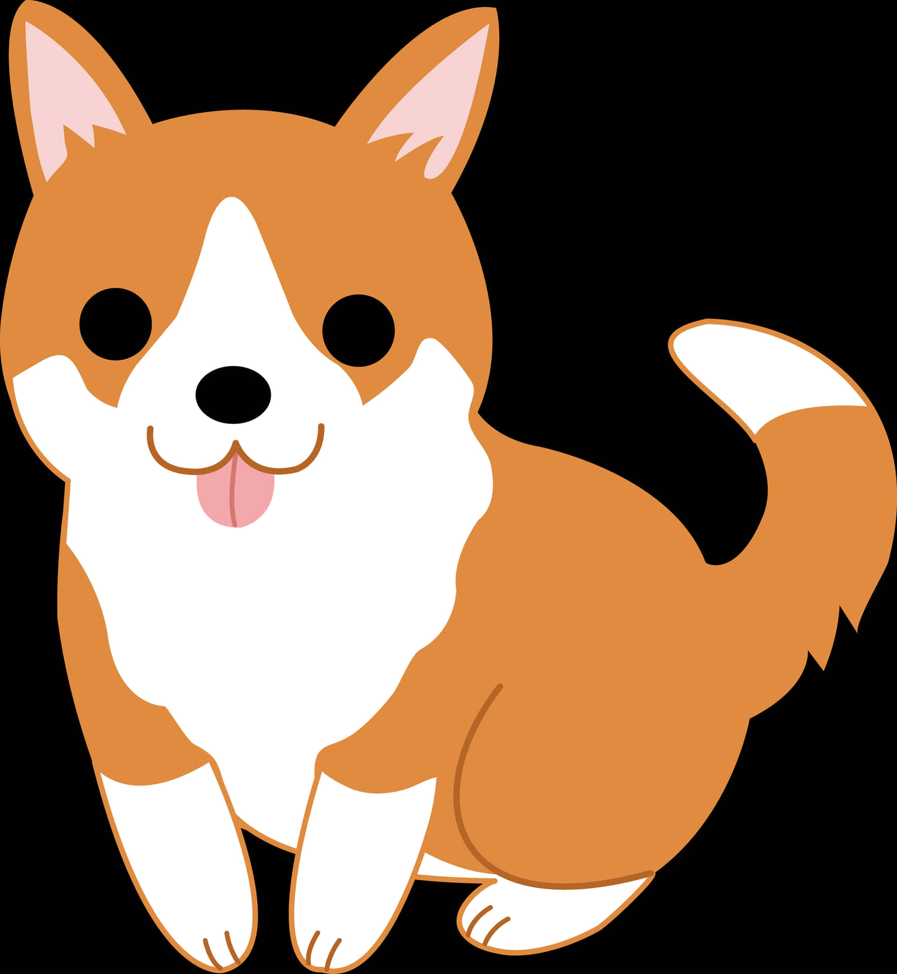Cute Cartoon Dog With Tongue Out Wallpaper