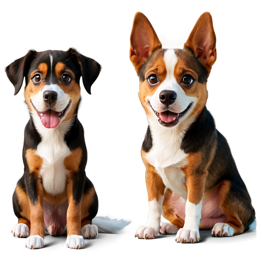 Cute Cartoon Dog Poses Png 78 PNG