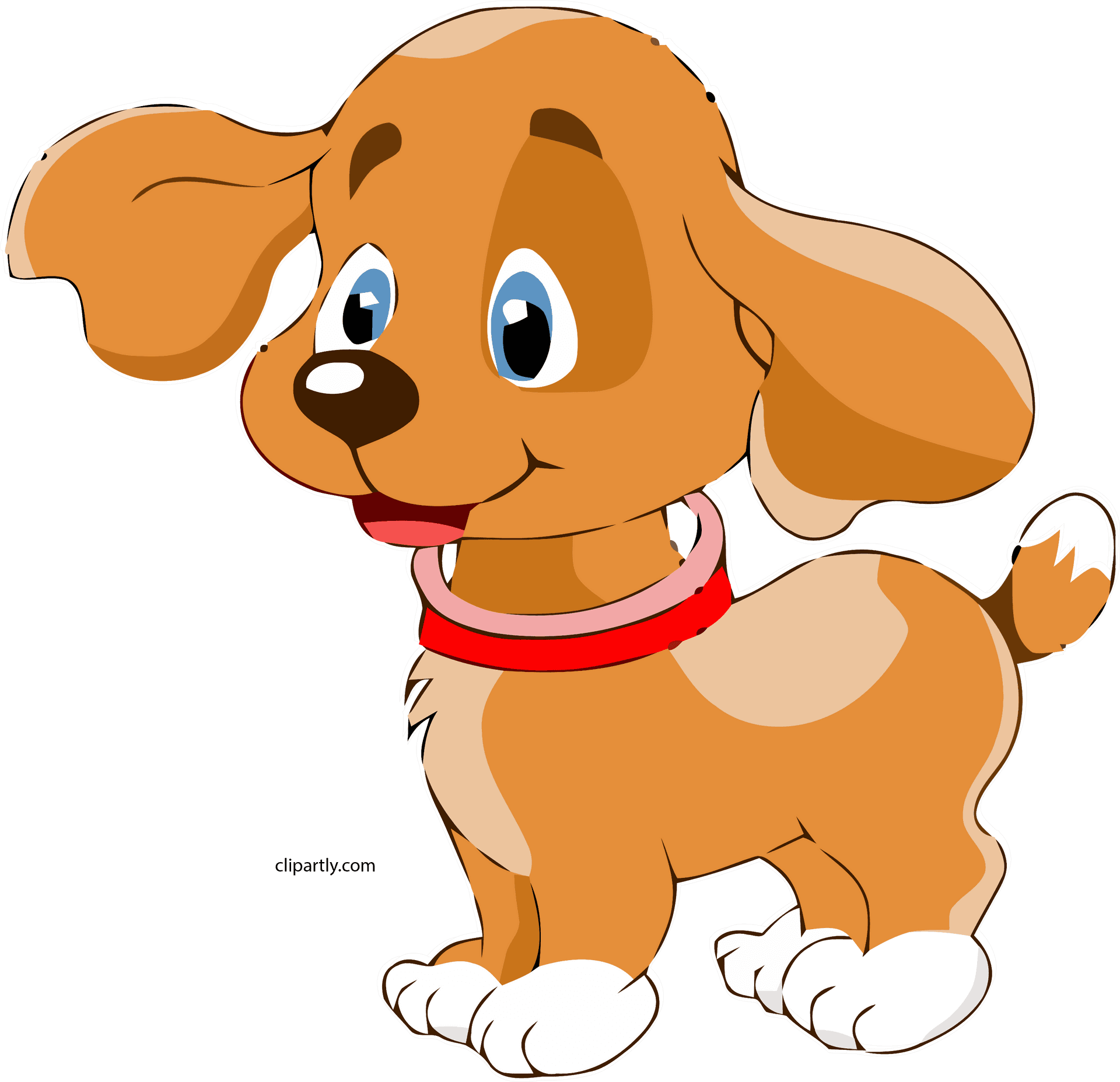 Cute Cartoon Dog Smiling PNG