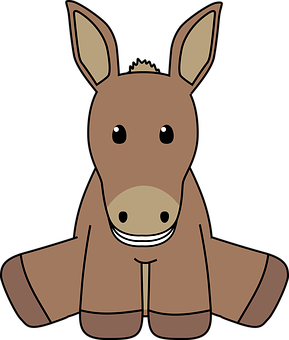 Cute Cartoon Donkey PNG