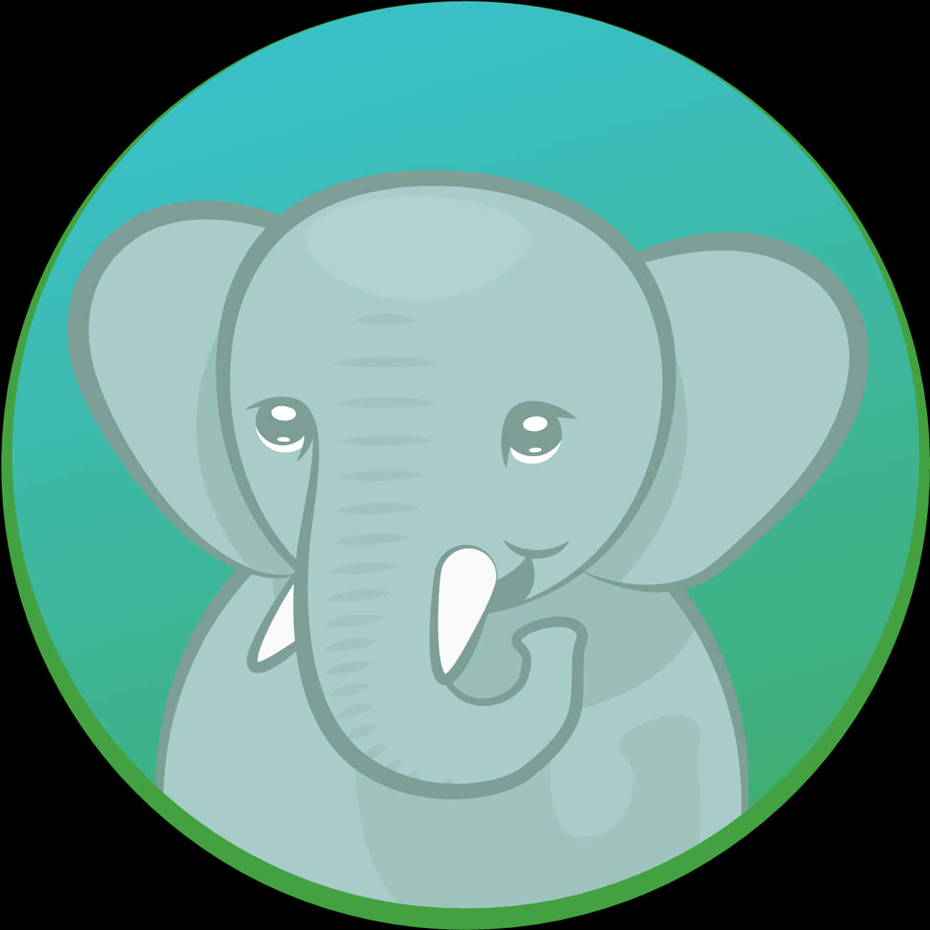 Cute Cartoon Elephant Icon PNG