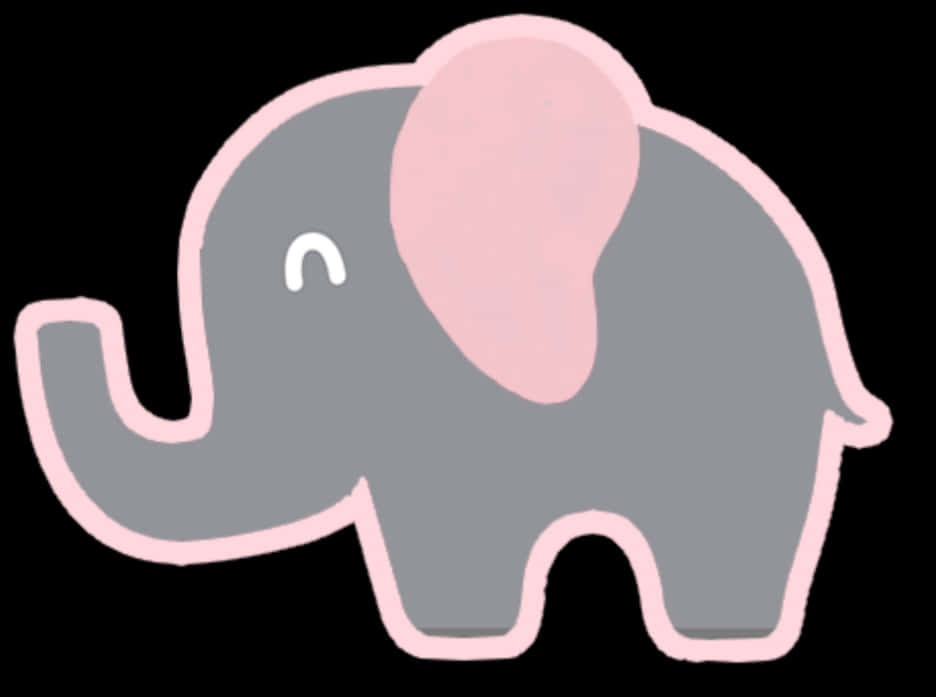 Cute Cartoon Elephant PNG