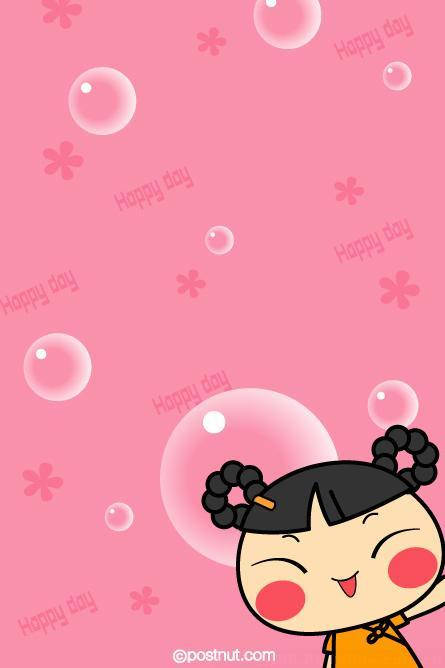 Download Cute Cartoon For Girl Phone Display Wallpaper 
